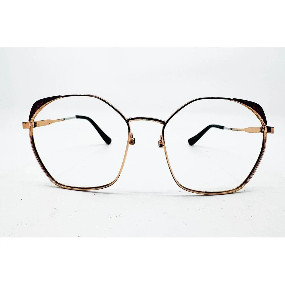 Isaac Mizrahi Eyeglasses Womens Rose Gold Geometric IM30271 55-17-140